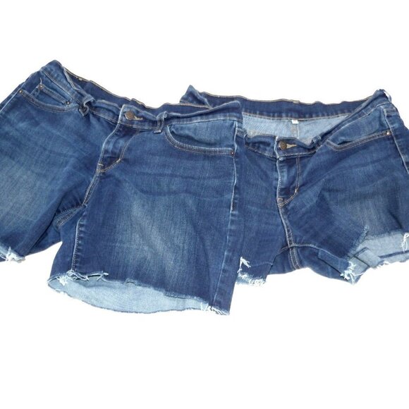 LEVIS blue jean denim cut off shorts set of 5 various lengths woman's size 29 - Picture 4 of 6
